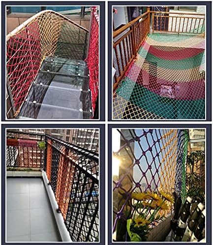 Awsad Colot Knotted najlon net balkon za zaštitu padina zaštite za djecu 6 mm uže za jaku mrežu za teške uvjete, po mjeri Boja veličine: 8cm Mreža, Veličina: 5 × 6m