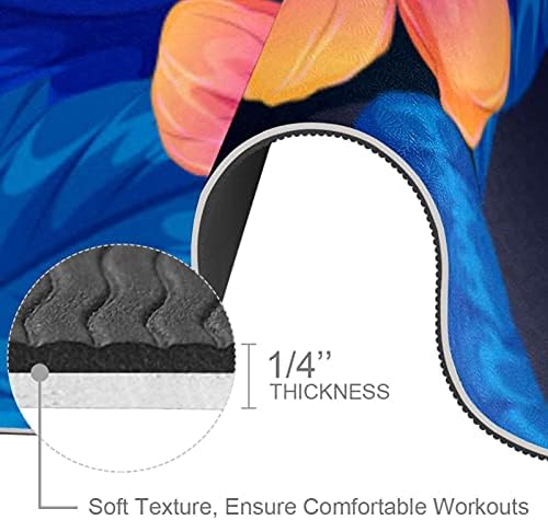 Flower Background Extra Thick Yoga Mat - Eco Friendly Non - slip Vježba & fitnes Mat Vježba Mat za sve vrste joge, Pilates i Kat vježbe 72x24in
