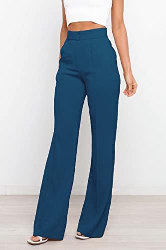 Siflif Ženske kauzalne hlače sa širokim nogama visoke struk, hlače za čizme za žene, radne pantalone sa