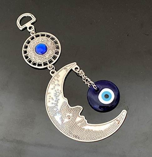 Plavo zlo oko sa Mjesečevim visećim amuletom za zid automobila za zaštitu -057