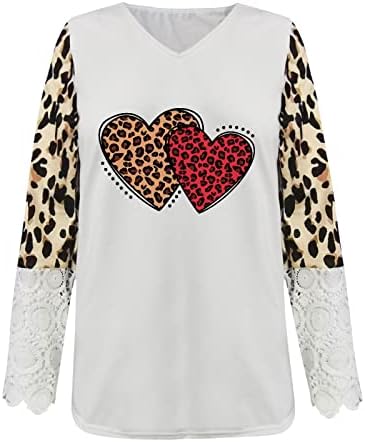 Pmmqrrkuu Ženska Leopard Boja Blok Shirt Dugme Down Henley Shirts Rebrasti Pleteni Top Boja Blok Bluze V Vrat T-Shirt