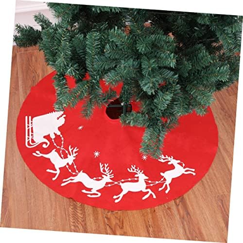 Amosfun Elk Decor Faldas para de dekor Xmas Tree Dekoracija suknje Božićno postolje Božićno drvce Osnovna mat božićno drv