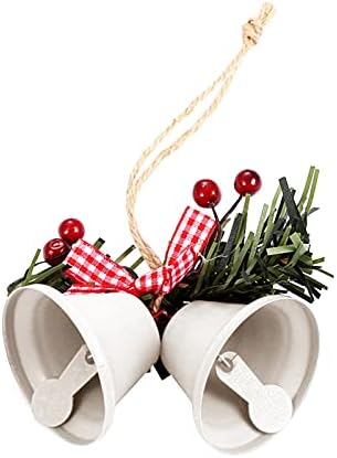 Xmas Tree Ornament, zvonik ukras kreativni ukrasni viseći dizajn šareni metalni božićni drhtavi privjesak za kućnu bijelu veličinu