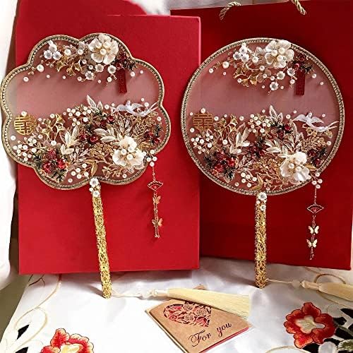 JKUYWX Zlatni mladenci buketi ručno rađeni cvijeće zrna kineski metalni okrugli ručni nakit za vjenčanje