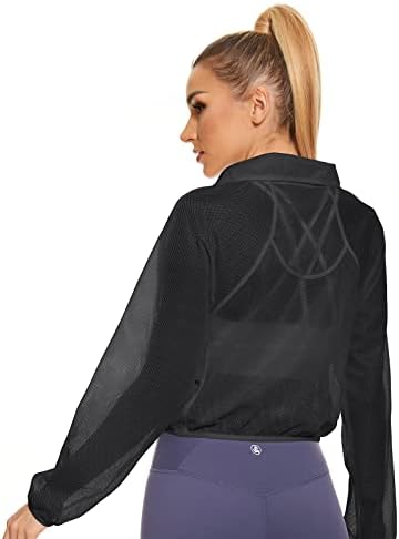 Ženska jakna za vježbanje Pola zip trčanja jakne za staze Atletska odjeća Slim fit dugih rukava joga dukserica
