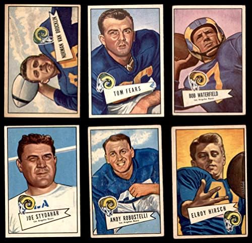 1952. Bowman Mali Los Angeles Rams u blizini timaskog seta Los Angeles Rams ex Rams