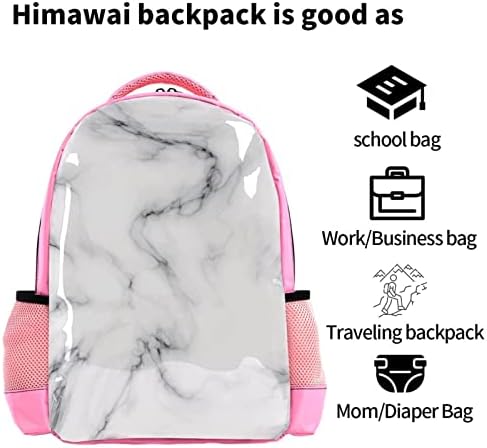 VBFOFBV ruksak za laptop, elegantan putni ruksak casual paketa ramena torba za muškarce, žene, mramorna kamena tekstura siva bijela