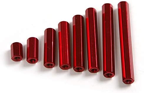 Veleprodaja vijaka 2pcs iste veličine crveni m3 vijak HEX M3 šesterokutni aluminijumski savodnik odstojni vijak M38 / 12/15/20/25 / 30/35/40 / 45mm -