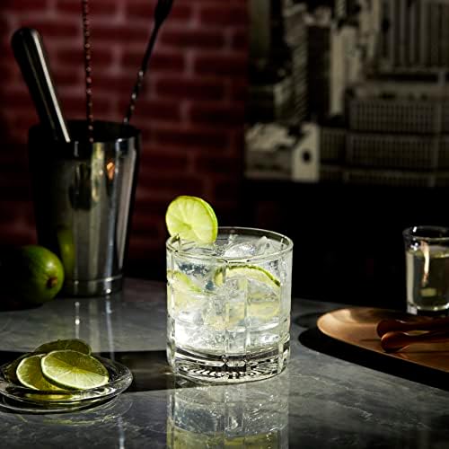 LEMONSODA Double Rock staromodne naočare za viski-Set od 6 čaša za koktel za viski, viski, Burbon i konjak