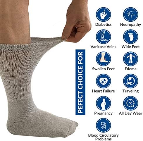 Ultradryry dijabetičke čarape muškarci / žene koje nisu obavezujuće čarape za neuropatiju, edem, dijabetes,
