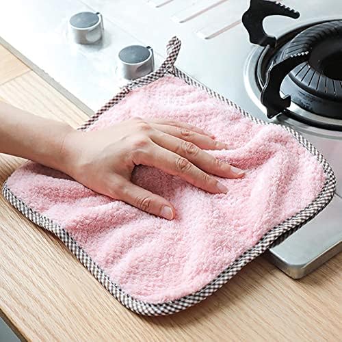 Kuhinjske posuđe Super apsorbentni kružni ručni ručni ručni ručni ručni ručnici koji se može pratiti u obliku sušenja Krpe za brzo sušenje 1 pakovanje premium krpe za čišćenje, ružičasta