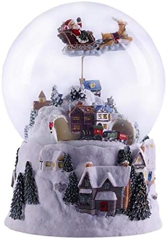 Božićna muzička kutija za stablo Snow House Flyer Deer Crystal Ball Music Box Voz rotirajuća Svjetla snježna kugla muzička kutija Kreativni poklon za rođendan