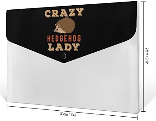 Crazy Hedgehog Lady A4 Folders 6 Džepovi Harmonika File Organizator Vodootporni Folder Za Dokumente