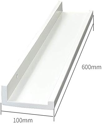 PIBM Stilska jednostavna polica na zidu montiranih plutajućih stalak Police jednostavne bočne ograde Vodootporna trošica otporna na trajni ležaj jak dnevni boravak, 4 veličine, bijela, 90x15cm