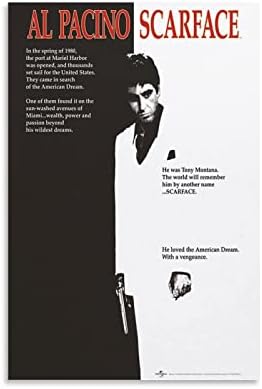 Scarface Classic Motivacijski gangster Movie Poster HD Platno Ispiši zidnu umjetnost Soba estetika