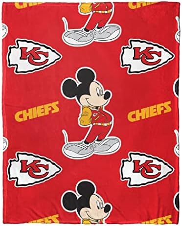 Northwest Official NFL Kansas City Chiefs & Mickey Mouse lik Hugger jastuk & svile dodir bacanje Set, 40