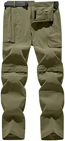 Muške konvertibilne planinarske hlače Lagane zatvarače pantalone za prozračne gaćice casual pantalone za vanjsko, ribolov, safari