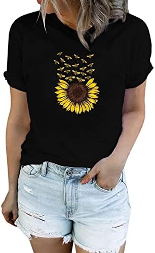 Ženski vrhovi Casual suncokretove košulje za žene slatka maslačak grafika Tshirt Plus Veličina Tshirt za