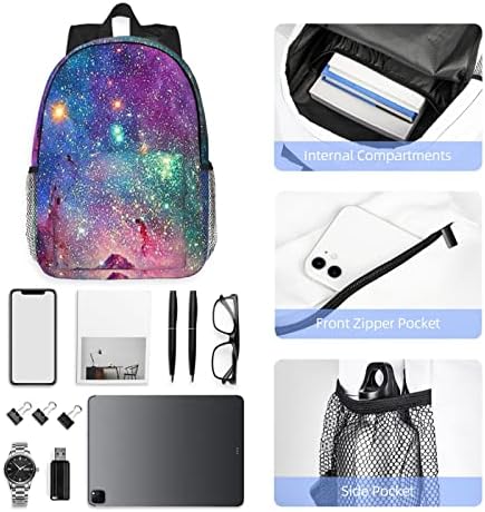FFEX-ovi šareni galaksični ruksak, lagani vodootporni 15 inča, ergonomske naramenice, laptop