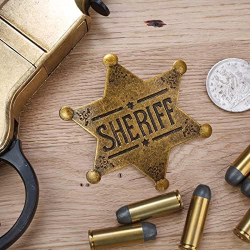 Metal odrasle šerif Badge, zamjenik guvernera County policija prsluk kostim medalja, Vintage Cartoon
