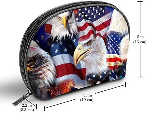 Američka zastava šminke za šminku patentna torbica slatka velika putna kozmetička torba za žene za