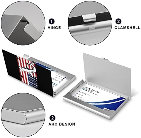 Američka zastava Hammerhead Shark nosač posjetnica za muškarce & ženski držač kartice kreditni novčanik kartica ID Organizator kućišta jedna veličina