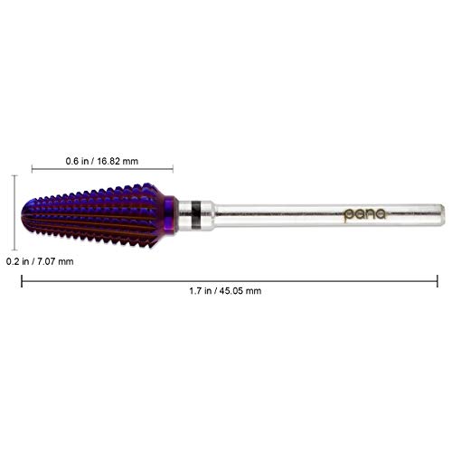 PANA USA 3/32 Purple Tornado Nail Carbide burgija - brzo uklanjanje za uklanjanje akrilnih ili tvrdih gelova profesionalni rotacioni alat za manikir i pedikir-Extra gruba