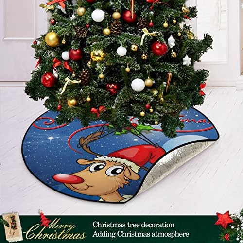 J Joysay Merry Božićni jelen Sretan božićno stablo stalak za zaštitu od vodootporne podne zaštite paleta za božićne zabavne ukrase 28,3x0,24in