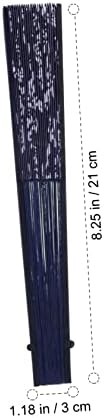 Soimiss 2pcs bambus vintage photo rekviziti stranačka vjenčanje kineski prop stil ventilator za retro izvrsne okvir ručne ručne svilene ples ukrase japansko plavo s ukrasima tkanine