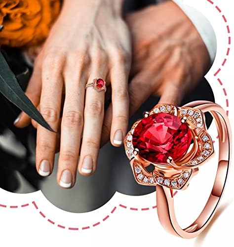 2023 Nove dame prstena modna ruža prsten za poklon zvono za prsten crveni cirkon prijedlog za