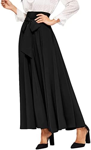 Plisirane lepršave Midi Maxi suknje za žene Casual ljetna Boho duga suknja jednobojne ljuljačke s visokim strukom, višeslojna suknja A kroja