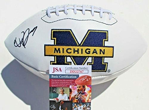 Donovan Peoples-Jones potpisao Michigan Wolverines Logo nogomet w / JSA COA 1 C-Autogramed College