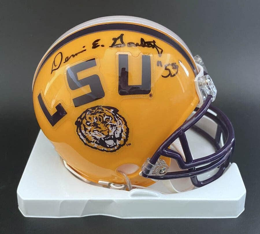 Dennis Gaubatz potpisao LSU Louisiana St u Tigers Mini šlem PSA / DNK sa autogramom sa autogramom
