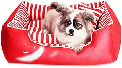Mmawn Plavi ortopedski krevet za pse - sa žrebovom ortopedskom pjenom, udobnim jastukom od pamučnog obloženog obruba i nepune