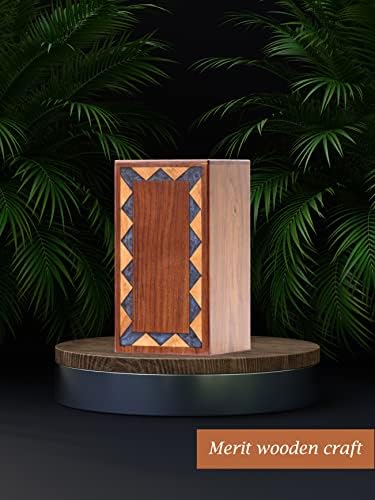 Nevjerovatna drvena urna kutija sa dizajnom smole - personalizirana urna kremacije za pepeo - ručno