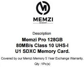 MEMZI PRO 128GB klasa 10 80MB/s SDXC memorijska kartica za Fujifilm FinePix HS50EXR, HS35EXR,