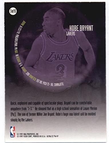 1996-97 Fleer Ultra All-Rookie 3 Kobe Bryant Los Angeles Lakers NBA košarkaška karta NM-MT