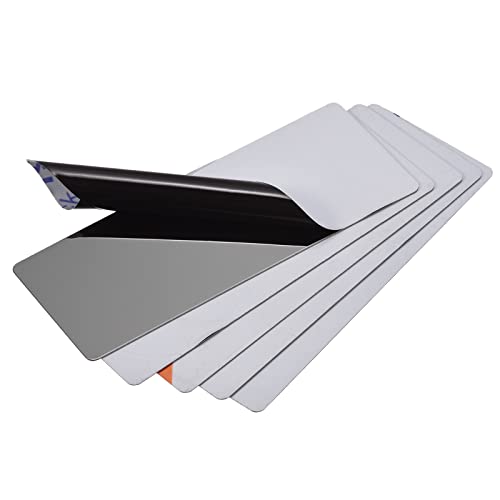 Uxcell Blank metalna kartica 80mm x 30mm x 0,4mm 201 ploča od nehrđajućeg čelika za poliranje tamno siva 15 kom