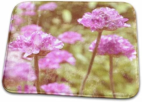 3drose Vintage Pink Floral field Flower Photography - kupatilo prostirke za kupanje