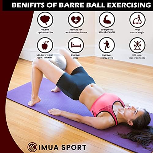 Barre Ball by Imua Sport-9-inčna mala Lopta za vježbanje za Barre, jogu, Pilates i još mnogo