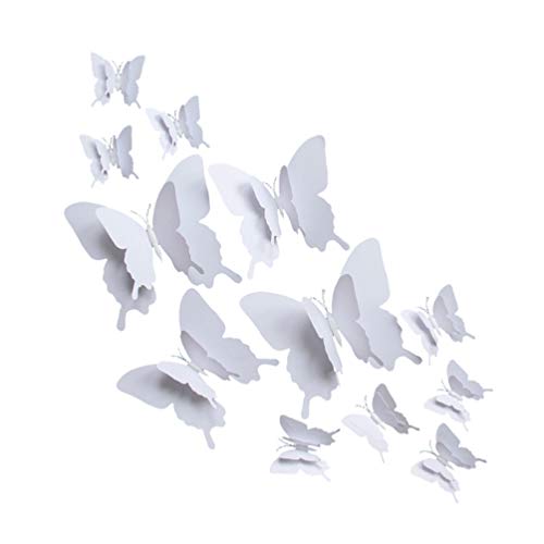 TOYANDONA 12kom 3d leptir zidne naljepnice bijeli zanati leptiri naljepnice naljepnice za uređenje dječje sobe