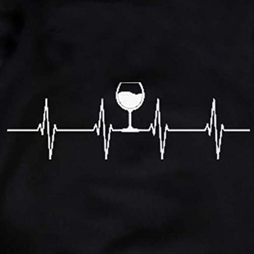 Oplxuo EKG piće crvenog vina Heart Rate Stress Relief Wine Glass Art Hoodies za žene Oversized dukserice dugih