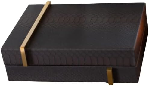 Kustos & udoban nakit Organizator Faux Leather keepsake kutija sa poklopcem-zmija Print dekorativni Nakit Storage Box za kućnu kancelariju, blago kontejneri Poklon kutija