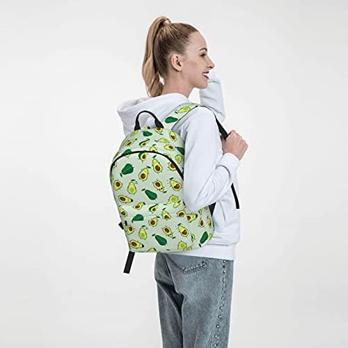 FEHUEW 16 inčni ruksak smiješan ruksak za laptop avokado puni tisak školske torbe na rame za putopis