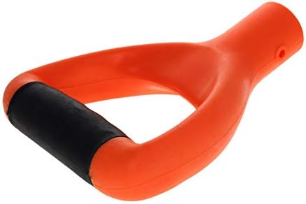 Bettomshin lopata d ručka za držanje, 1-1/4 Unutrašnji prečnik 32mm PVC lopata lopata za snijeg zamjenska ručka baštenski pribor za kopanje alat za grabljenje narandžasta