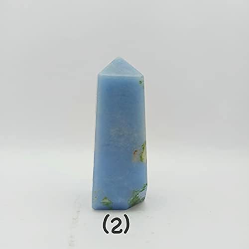 Duhovni vodič Angelite kristalno mjesto za Reiki zacjeljivanje i kristal | Polirana tačka | Toranj | Cosssk | Naplata nebo plava 2,8 x 0,9 inča)