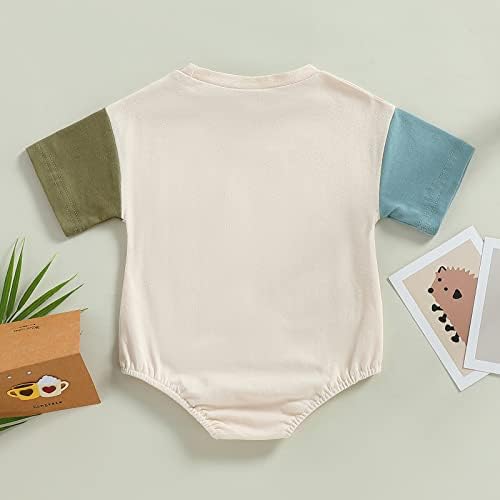 Fepege novorođene novorođenčad za dječake Djevojke za djevojčice Tke komad Kratki rukav Bodysuits Unisex ljetna odjeća odjeću