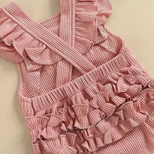 Thefound novorođenčad dječje djevojčice Romper cvjetni ruffled rukavi reprodukciju 3 6 12 18 mjeseca novorođena ljetna odjeća