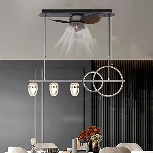 Dlsixyi Nordic Decor LED svjetla zatamnjena 136W za sobu strop ventilator lampica svjetla mirna restorana
