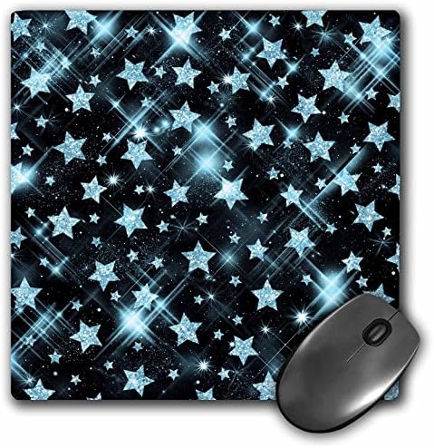 3drose LLC 8 x 8 x 0,25 inča jastučić za miš, blistave zvijezde, plavo